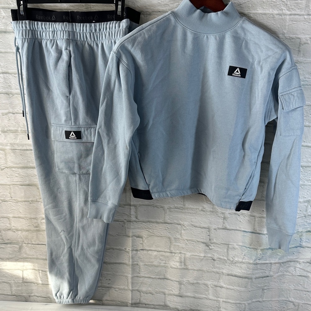 Reebok Sky Blue Sweatshirt and Joggers Set